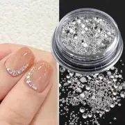 Mixed Mini Nail Rhinestones Flat Back Crystal Stones Metal Beads Pearl Butterfly