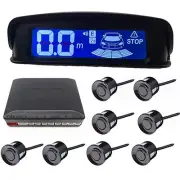 8 Parking Sensors LCD Monitor Car Auto Backup Reverse Rear Radar Detector System (for: Morris)