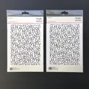 2x Simple Stories Stencils Paper Clips #17226 Crafting Scrapbook Pattern 6" x 8"