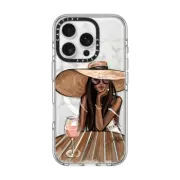 iPhone 16 Pro Clear Case MagSafe Compatible Rose Dreamer (Deep Skintone) Summer Wine Girl