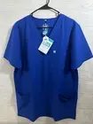 Men’s Medium Blue Scrub Shirt - Uniforms World -309TS Series- New With Tags