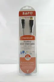 FireWire 400 IEEE1394a 4pin-6pin Cable BF 1.8M/6F Gold Plated, Data Cable