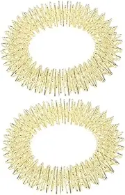Healeved Bracelet Spiky Sensory 2pcs Acupressure Bracelet Massage Rings for Fingers Acupressure Rings Medicine Massage Ring Spiky Sensory Finger Ring Acupressure Wrist Bracelets Metal Chain