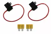 16 Gauge ATC ATO In-Line Fuse Holder Wire 12V Blade Waterproof 2 Pack 20 Amp