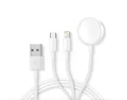 3 in 1 Wireless Charger Lightning Type-C USB for Smart Phone Watch W40