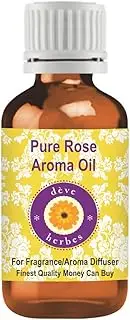 Deve Herbes Pure Rose Aroma Oil (Suitable For Aroma Diffuser) 100% Natural Therapeutic Grade 10ml (0.33 oz)