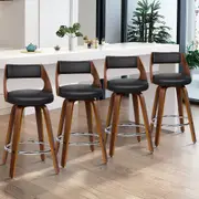 4x ALFORDSON Bar Stools Eden Black