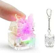 Keyboard Fidget Toy for Adults with Sound,Keyboard Clicker with LED Light ,Keyboard Decompression Toys Button Gifts to Relief Stress Pass The Time (Crystal Butterfly)