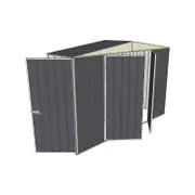 Build-a-Shed 3.0 x 0.8 x 2.3m Gable Single Hinged Side Door Shed - Grey