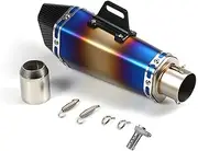 Shkalacar Motorcycle Exhaust Muffler Pipes, 1.5-2'' Inlet Stainless Steel Exhaust Muffler Silencer High Temperature Resistant Replacement for Yamaha Motorcycle ATV ZX6R 10R Z900 Z800 R3 R25 R6