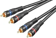 Goobay 2X RCA Male to Male Stereo RCA Cable, 1.5 Meter