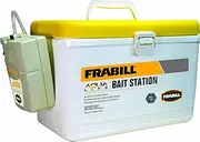 Frabill Bait Box with Aerator | Live Bait Storage Cooler with Portable Aerator | 8-Quart Capacity