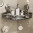 Punch-free Bathroom Corner Storage Shelf Plastic Cosmetic Holder Toilet