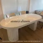 Selenite Crystal Agate Stone Dining Center Table Top Luxury Christmas Eve Decors
