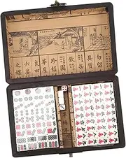 Abaodam 20 Tile Mini Mahjong Set Chinese Travel Game Portable Fun for Home Parties