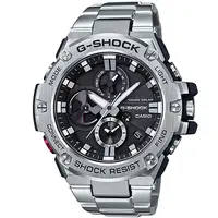 在飛比找PChome24h購物優惠-【CASIO】G-SHOCK G-STEEL 電力提示窗 藍