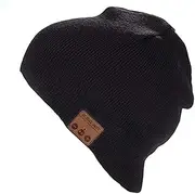 [HaetFire] Wireless Bluetooth Beanie Hat Unisex Women Men Winter Warm Music Knitted Cap with Stereo Headphone Headset Speaker Mic Hands-Free for Running Skiing Skating Hiking