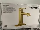 Kohler Cordate Single Handle Bathroom Faucet Brushed Moderne Brass Finish/Gold