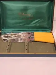 Vintage Half Set PEEREDGE Regent Sheffield Stainless Steak Knives Original Case