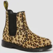 Dr. Martens DOCS Women's FLORA HAIR-ON Slip On LEOPARD Chelsea Boots US 5 UK 3