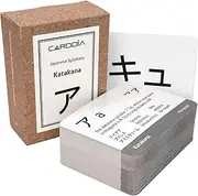 CARDDIA Japanese Syllabary - Katakana Flashcards with Stroke-Order Diagrams and Example Words for Kids