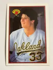 1989 BOWMAN # 201 JOSE CANSECO NM CENTERED MLB BASEBALL CARD