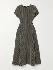 [Ulla Johnson] Ulla Johnson - Devon Embroidered Wool-blend Midi Dress - Black - US4 US 4 Black