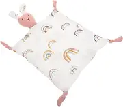 Generic Breathable Cotton Muslin Security Blanket Soft Soothing Comfort Blanket with Design for Newborns Boys for Sensory Development