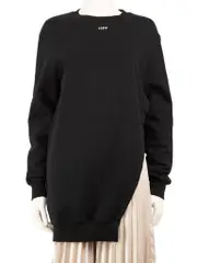 Black Open Back Logo Jersey Top