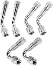 Alipis Tire Valve Stem Extension for Inflatable Nozzles 6pcs Flexible Valve Stem Extenders Elbow Adapters for Car Motorcycle Rv Truck Bicycle Scooter