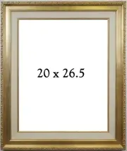 Vintage New Old Stock Lrg 5" Wide Ornate Antique Gold Art Picture Frame 20x26.5