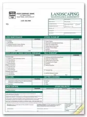 6523 Landscaping Maintenance Agreements 8 1/2 x 11" Quantity 100