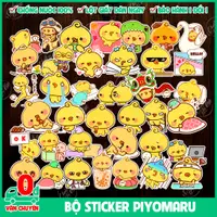 在飛比找蝦皮購物優惠-100 件套貼紙 PIYOMARU 可愛黃色小雞貼紙筆記本電