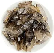 Erliway 0.22 lbs Smoky Quartz Crystals Bulk, 1.2-2" Raw Smoky Quartz Crystal Wands, Irregular Shape Rough Quartz Crystal Points for Meditation Yoga Reiki Balancing Wire Wrapping Home Office Decoration