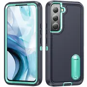 MCC Shockproof Samsung Galaxy S23 5G Case Cover Heavy Duty with Stand S911 [Navy+Light Blue]
