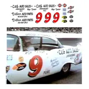 #9 Roy Tyner 1957 Ford 1/64 scale decal AFX Tyco Lifelike