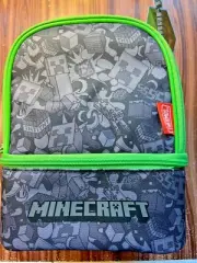 Minecraft Thermos Kids Dual Compartment Lunch Box Bag Tote Insulated PVC Free