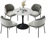 WTIWJY Conference Table Chairs, Business Negotiation Table and Chair Combination, Circle Dining Table for 4, Negotiation Dining Table and Chair Set(70cm/27.6in)