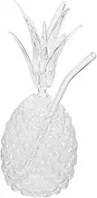 GREENADSCAPE Pineapple Shaped Cocktail Glasses Clear Drinkware for Juices Beverages Decorative Home Bar Use Unique Embossed Design for Parties and Stylish Entertaining