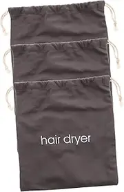 Sturdy Canvas Drawstring Hair Dryer Bag Travel Storage for Hair Dryer Makeup Straightener Curling Tool Portable