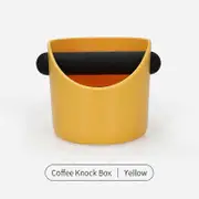Coffee Knock Box Espresso Grounds Container Dump Bin Bucket Anti Slip Powder Beveled Residue Barista Accessories Maker Tools yellow