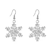 EVER FAITH Snowflake Earring for Women Austrian Crystal Winter Party Flower S...