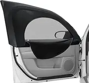 Kewucn 2PCS Car Window Shade, 23.6"×20" Zipper Breathable Mesh Side Window Sun Shades Covers, Glare and UV Rays Protection for Baby, Auto Camping Privacy Sun Protector Fits Most Cars (Front Window)