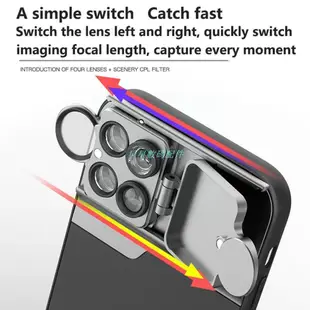 IPhone 13系列多合一鏡頭手機殼 CPL 微距長焦鏡頭手機外接鏡頭鏡頭蓋保護套件