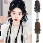 Wavy Wig Braid Ponytail Highlight Claw Clip Ponytail Increase Hair Volume