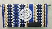 EQUIGEAR Western Show Horse Saddle Blanket New Zealand Wool Western Design Handmade Saddle Blanket Top Wool Pad Sensor Flex (Customization Available) QW11 (36x42)