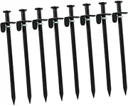 YARNOW 16pcs Heavy Duty Tent Pegs with Fluorescent Glow Lengthened Thickened Ground Nails for Camping Awning and Canopy Stability Durable Forged Iron for Various Terrains