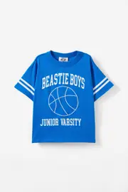 [Cotton On Kids] Cotton On Kids - Beastie Boys Drop Shoulder Short Sleeve Tee - Lcn bra harbour blue/beastie boys varsity 2 LCN BRA HARBOUR BLUE/BEASTIE BOYS VARSITY