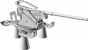 L'Arsenal Models 1/350 GERMAN FLAK 20mm C30 GUN (4) 3D Printed Set