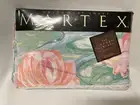 Martex Queen Flat sheet NIP Claude Monet Watercolors lace edge